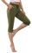 Gyabnw Damen Jogginghose 3/4 Sporthose Trainingsanzug Sporthose Frauen 100% Baumwolle Trainingshose Fitness Damen Freizeithosen B-Grün,S