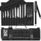SWISSELITE Chef Knife Roll Bag, Heavy Duty Canvas & Leather Chef Knife Bag, 10 Slots for Knives with Detachable Storage Bag