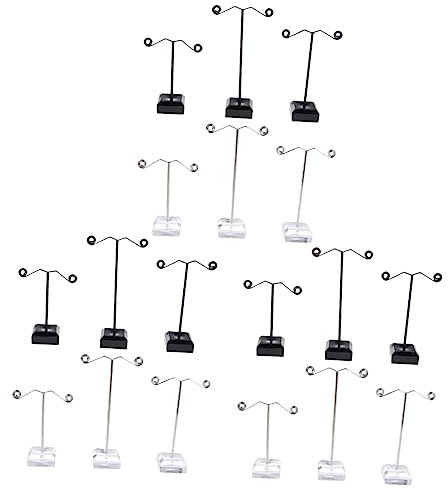 Cabilock 18 Stück 3 Durchbohrte Ohrringrückseiten Ohrringhalter Aus Acryl Aufhänger Ohrringhalter Ohrringständer Halskettenhalter Organisator Für Ohrringhalter Schmuck Dreiteiliger Anzug