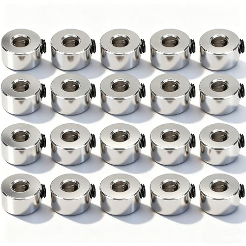 Alomejor RC Plane Landing Gear Stopper Set Wheel Collar 3.1mm Stainless Steel Exquisite Craftsmanship for Model Aircraft Parts