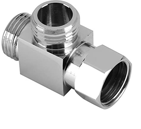 3 Wege 1/2 Messing Absperrventil T-Stück, Umstellventil Messing Brause Dusche