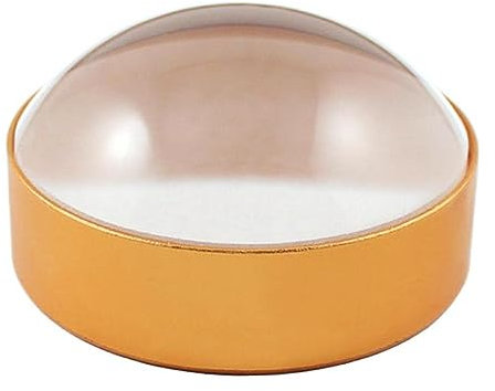 6-fache Leselupe, Briefbeschwerer, Lesekuppel, Glas, 60 mm, goldfarben, rund, Tischglas, Geschenk, Leselupe, für Bücher