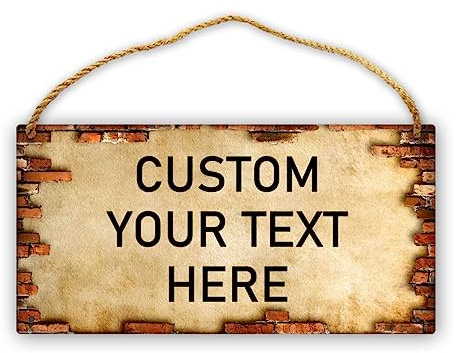 Letreros de madera personalizados, letreros de madera rústicos personalizados, decoración de nombres, decoración vintage, arte de pared, placa de madera para jardín, granja, carretera, decoración de 6