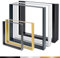 Magnetic Mobel 2 x Tischbeine aus Metall für Schreibtisch Esstisch, Möbelfüße Tischgestell Tischuntergestell Tischkufen (Gold | Profil 8x4 cm, 80x72 cm)