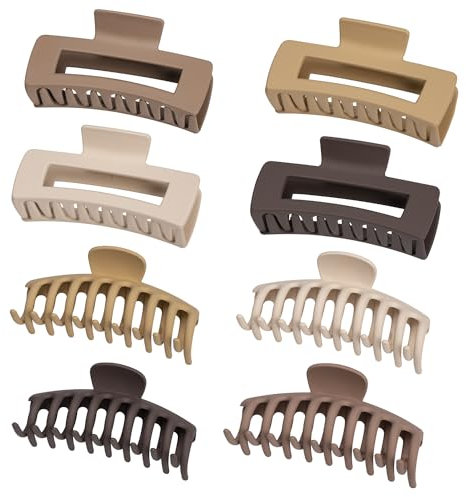 8 Piezas de Pinzas Grandes Para el Pelo, Antideslizantes, Para Cabello Grueso, Accesorios Para Peinados Para Mujeres y Niñas Pinzas Para el Cabello Grandes de 10 cm / 11 cm
