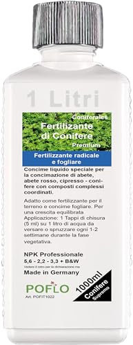 Fertilizzante per conifere per abeti, abeti rossi e pini, fertilizzante liquido di qualità superiore della linea professionale 1000ml