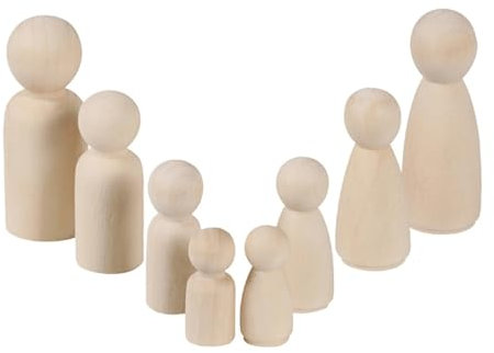 DIKACA 40St Holzpuppenmenschen Leute aus Holzpflock bastelsets für kinder basteln für kinder Jesus- Holzhandwerk für Kinder Puppenkörper aus unfertige Puppen hölzern Spielzeug