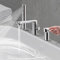 Robinet de baignoire avec douche à 3 modes, mitigeur pour baignoire 3 trous