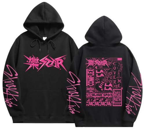 NCTCITY Unisex Kapuzenpullover Freizeit Langarm Hoodie Sweatshirt KPOP Stray Kids 樂-Star Bedrucken Tops Hip Hop Streetwear SKZ LALALALA Han Felix Seungmin I.N