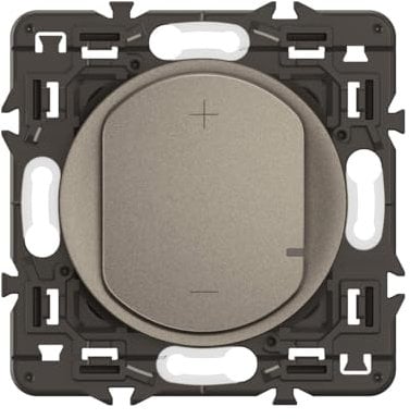 LEGRAND - Interrupteur Variateur - toutes lampes dimmables jusqu'à 125W - Commande d'Eclairage Complète - Prêt à Installer - Titanium