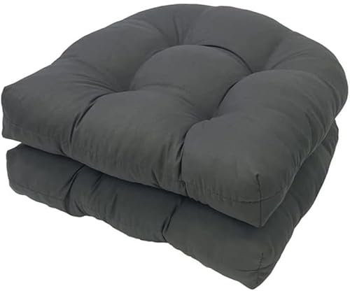 AZVFLY Stuhlkissen 2er Set, Sessel Kissen Zurück Sitzkissen Pad 48x48 cm, Sitzpolster für Outdoor Geeignet, Bequemes Sitzpolster für Gartenmöbel Oder Stuhl