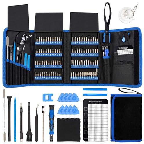 POFET Screwdriver Set 142 Pieces Electronic Precision Screwdriver With 120 Bit Magnetic Repair Tool Kit