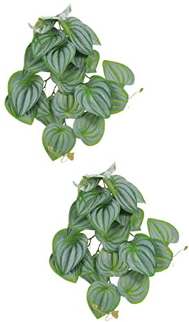 HANABASS 2pièces Plante Artificielle pour Habitat De Reptiles Décoration Lifelike avec pour Terrariums Lézards Geckos Et Serpents De Style Westmelon