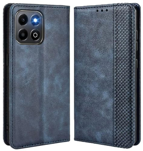 MOJIA Coque pour Honor 200 Smart, Étui en Cuir, PU Housse Pochette Antichoc et Anti-Rayures Fonction Stand Rabat de Portefeuille Etui Coque. Bleu