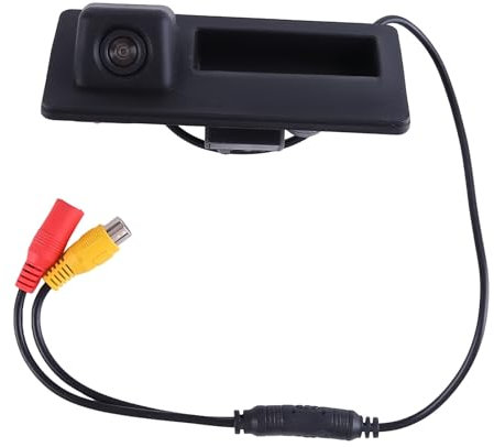Auto Rückfahrkamera Einparkhilfe Hinten Kamera Sicherungskamera mit Heckklappe Taster für Golf Passat Sharan Tiguan Touran Backup-Kamera Rückfahrsystem Wasserdicht 5K0980551 5N0827566A 5N0827566J