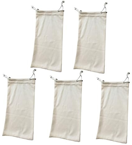 Holibanna 1ensemble Pochettes Microfibre Pour Lunettes De Soleil Et Accessoires De Rangement Pratique Blanc