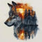 5D DIY Diamond Painting Tiere Wolf, DIY 5D Diamant Malerei Set Erwachsene und Kinder, DIY Malen nach Zahlen für Anfänger und Profis, Vollbohrer Rund Diamantmalerei Kreuzstich Wanddeko (30x30cm)