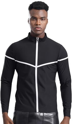 Eandarui Giacca da sauna da uomo, a maniche corte, sportiva, dimagrante, per allenamento, fitness, sauna, ad asciugatura rapida, nero/blu, XL