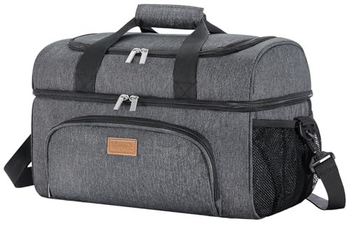 Lifewit Bolsa Isotérmica Grande para 48 Latas, Bolsa Aislante para Almuerzo, Ligera y Portátil, de Doble Capa, para Picnic, Playa, Trabajo, Viajes