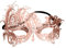 Generisch Damen Maskerade-Maske Mode Party Cosplay Venezianischen Glänzend Kristall Maske Cosplay Maskerade Karnevalsmasken Ornamente, Maskenball,Karneval (Rose Gold, One Size)