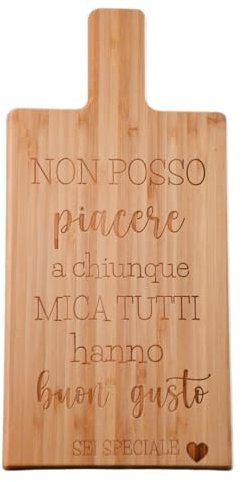 Tagliere Di Legno in Bambù con Incisione, Regalo per la Mamma Zia Nonna Amore Compagno, Personalizzato con Dedica, 31x15cm,Idee Regalo 2025, Regali di Cucina per la Tutti,Festa Della Mamma