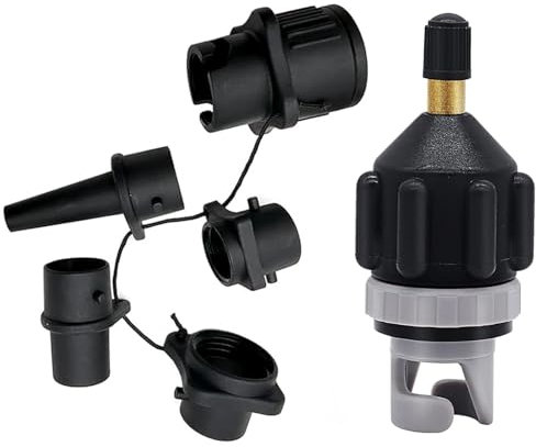 Adattatore per Pompa per Valvola SUP, Adattatore Pompa SUP Adattatore per Gonfiabile Compressore Convertitore Gonfiabile della con 4 Ugelli Valvola Aria