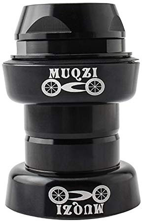 jojomis Sterzo filettato 25,4 mm 1 pollice forcella anteriore bici sterzo sostituzione stelo parte nero per bici pieghevoli da strada a scatto fisso