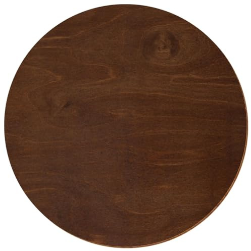 Dischi in legno di castagno, 3-50 cm, verniciati su entrambi i lati, in compensato di betulla da 3 mm, dimensioni: 9 cm, confezione da 25 pezzi