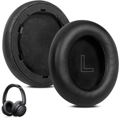Replacement Earpads for Anker Soundcore Life Q30/Q35 Headphones, Memory Foam Cushions with Soft Protein Leather, Compatible with Q30 Headphones - Black