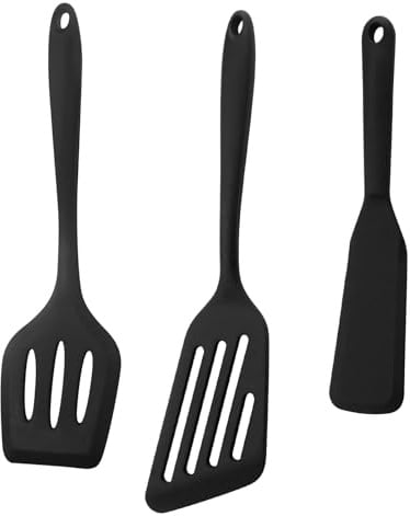 Set Di 3 Spatole In Silicone, Spatole Da Cucina Antiaderenti Con Fessure, Resistenti Al Calore, Utensili Da Cucina Senza BPA, Pentole Ideali Per Pesce, Uova, Pancake