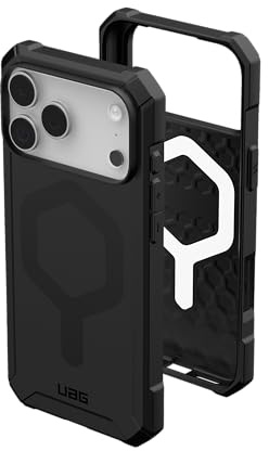 URBAN ARMOR GEAR Essential Armor MS Hülle für iPhone 17 Pro Max | Passgenau | 4,6m Fallschutz| Magnetmodul | Erhöhte Ränder | Alle Ports erreichbar | Wabenstruktur für extra Stabilität