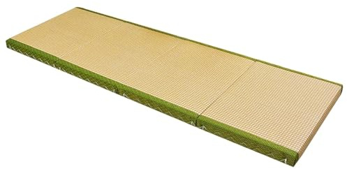 Faltbare Matratze Tatami-Stuhl mit Meditationskissen aus Kokosfaser, tragbares Gästebett für Yoga, japanische Tatami-Matte, traditionelle Futon-Matratze aus festem Rattan(190x80x5cm,3#)