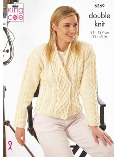 King Cole DK Knitting Pattern Pamphlet - 6369 Ladies Cardigan & Waistcoat (2 Designs)