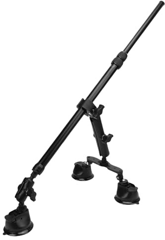 Keenso Autohalterung mit Saugnapf, Robuste Aluminiumlegierung mit Verstellbarem Selfie-Stick für die X-Serie, Vielseitig für den Einsatz Im Fahrzeug und Im Freien