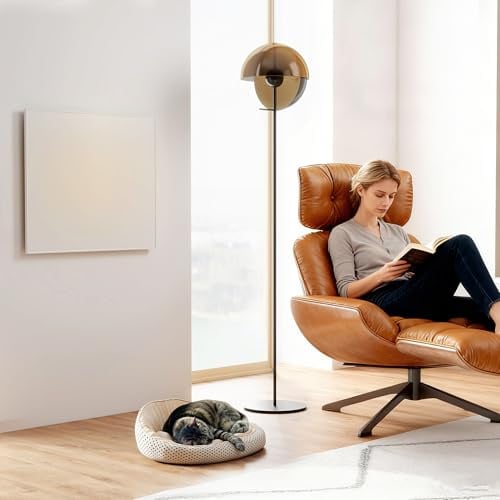 HOMCOM Infrarotheizung 400W mit Einstellbarer Thermostat Wandmontage Weiß