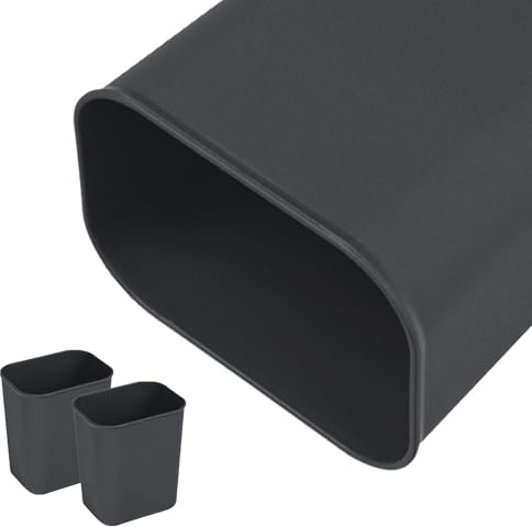 STAHAD Poubelle Plastique Rectangulaire 20L Lot de 2 pour Bureau et Chambre à Coucher Usage Quotidien Simple et Robuste