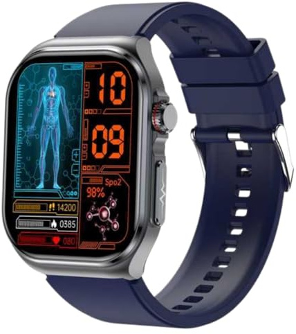 bergxperten ortholeben Orthowatch Arca Smartwatch Für Männer and Frauen 2,04-Zoll-HD-Bildschirm, 24h Schlafmonitor, 130 Sportmodi, Bluetooth Anrufen