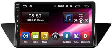 GPS Navi Navigationsgerät 2 Din für BMW X1 E84 2009-2015 mit Bluetooth Fm Radio, Mirror Link, USB, Aux, Bluetooth Unterstützt Tpms Lenkradsteuerung, 4 Kern 1G+16G