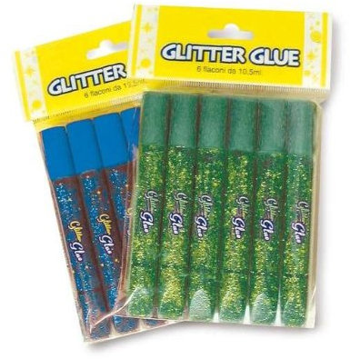 COLLA GLITTER - CONF.6 FLACONI ML.10,5 - BLU