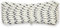 Corderie Italiane 006001683 Treccia mare corda multiuso giardino e fai da te, stabilizzato ai raggi U.V. resistente a intemperie e agenti atmosferici, 5 mm, 10 mt, colore bianco con spia blu
