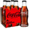 Coca-Cola Zero Azúcar, Refresco de Cola sin Azúcar, sin Calorías - Pack 4 Botellas de Vidrio 200 ml