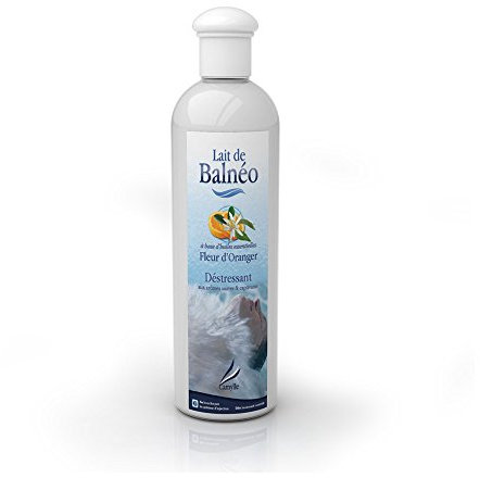 Camylle - Lait de Balnéo Fleur d'Oranger - Emulsion d'Huiles Essentielles pour Baignoire Balnéo, Bain à Bulles, Bain de pieds Thalasso - Déstressant aux arômes suaves et captivants - 500ml