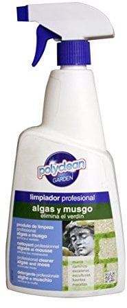 Flower - Limpiador Algas y Musgo Profesional 750ml | Elimina Verdín | Ideal para Muros, Caminos, Esculturas, Fuentes y Macetas, No aplica en color, Tamaño 13x5x27.5 cm, Material Plástico