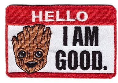 Titan One Europe - Hello I am Good Funny Jacket Tactical Bag Cap Morale Gear Patch Iron On Aufnäher Aufbügler Patch