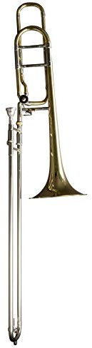 Monzani MZSL-133Q Tenorposaune, Quartventil, Messing, Lackiert, Bb/F Stimmung, Kerniger Klang, Gute Intonation, Leichte Ansprache, inkl. Mundstück, Hardcase, Ideal für Orchester, Bands