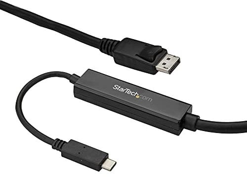 StarTech.com 3m USB-C auf DisplayPort 1.2 Kabel 4K 60Hz - USB-C auf DP Adapterkabel/Videoadapter - HBR2 - USB-C DP Alt Mode auf DP Monitor Videokabel - Thunderbolt 3 kompatibel - Schwarz (CDP2DPMM3MB)