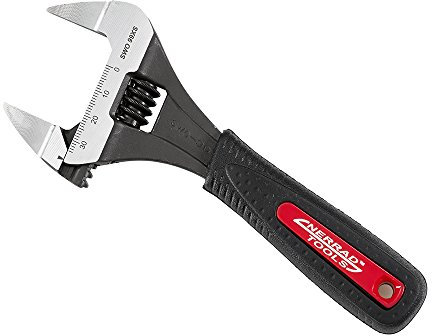 Nerrad Tools NTSWO6XS Extra Slim Adjustable Super Wide Opening Irega Wrench, Silver, 6-Inch