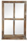 Deko-Fenster Fensterrahmen mit Ablagebrett und Spiegel im Landhausstil Holz Natur Shabby ca. 40 x 14 x 62 cm hoch
