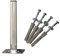 Premium X 60cm Ø 50mm Standfuß Aluminium Antennen-Mast Rohr-Ständer Mastfuß Flachdach-Halterung für Satellitenschüssel SAT-Spiegel inkl. Boden-Montage Schraubensatz
