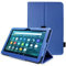 TECHGEAR Funda de Cuero Diseñado para Amazon Fire HD 8 2020 / HD 8 Plus (10ª generación), Funda de Cuero PU Protectora Soporte y Correa de Mano, Carcasa con Auto-Sueño/Estela Función [Azul]